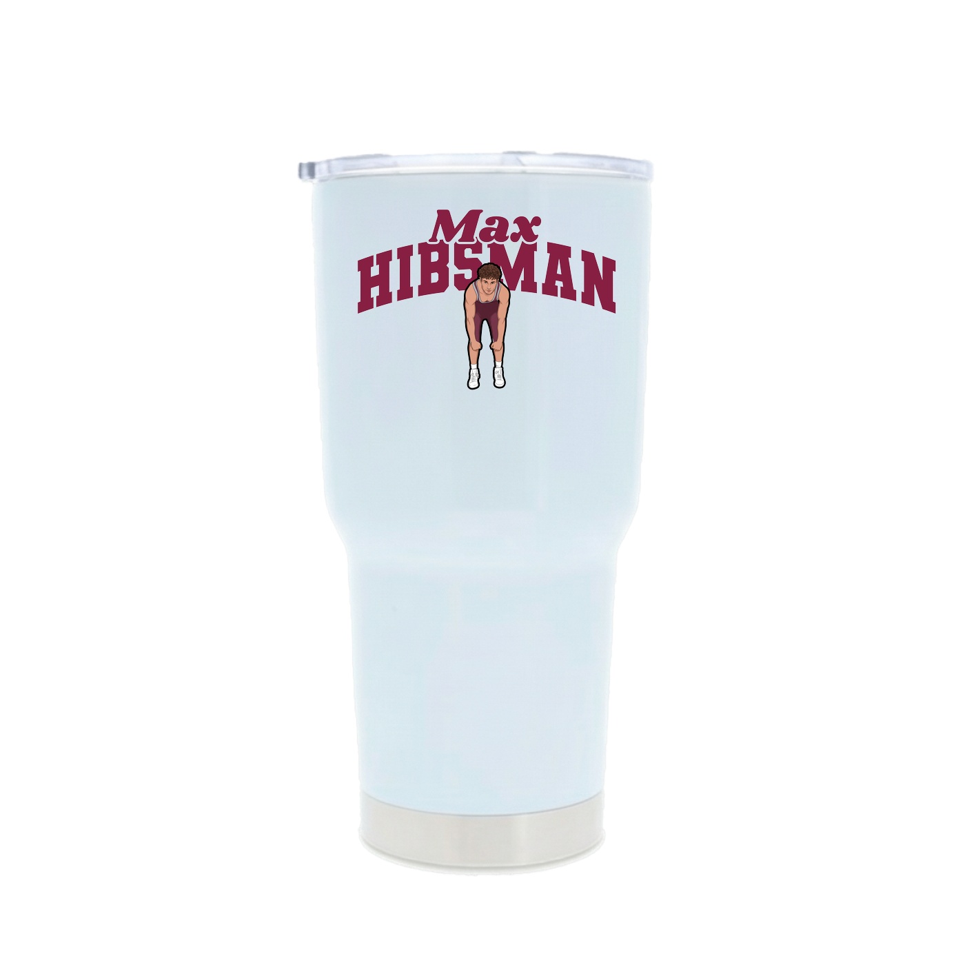 30oz Stainless Steel Tumbler — Signature Arch in White