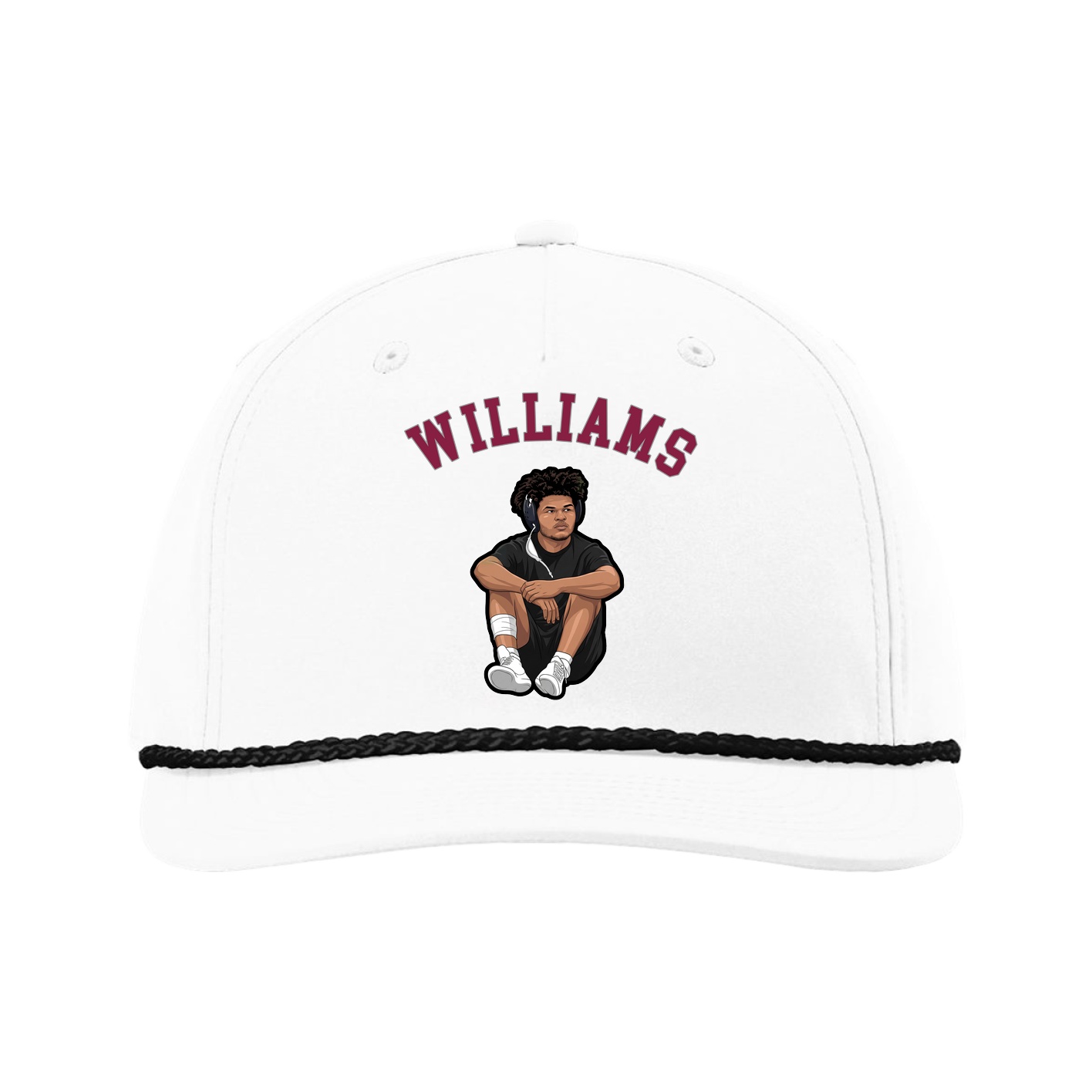 Five-Panel Classic Rope Cap — Shirsey Arch in White