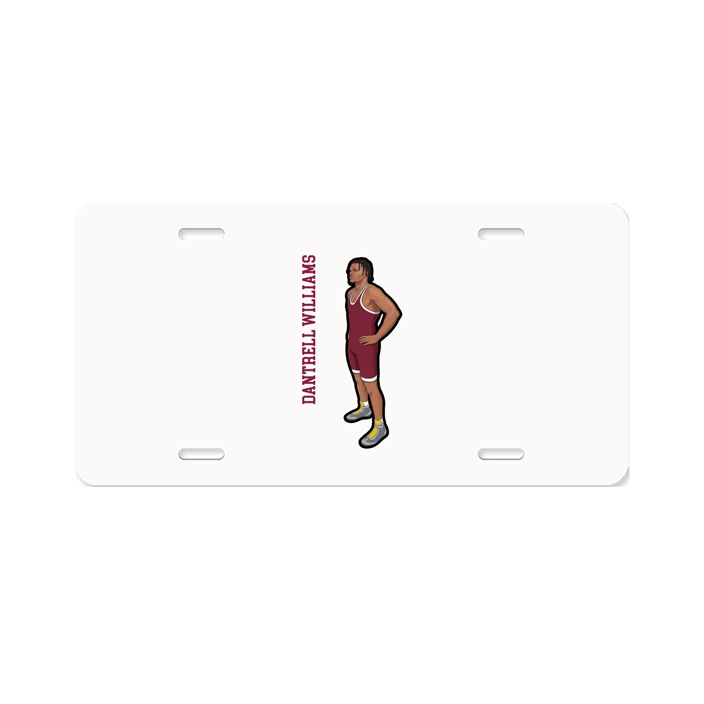 License Plate — Name Vertical in Classic