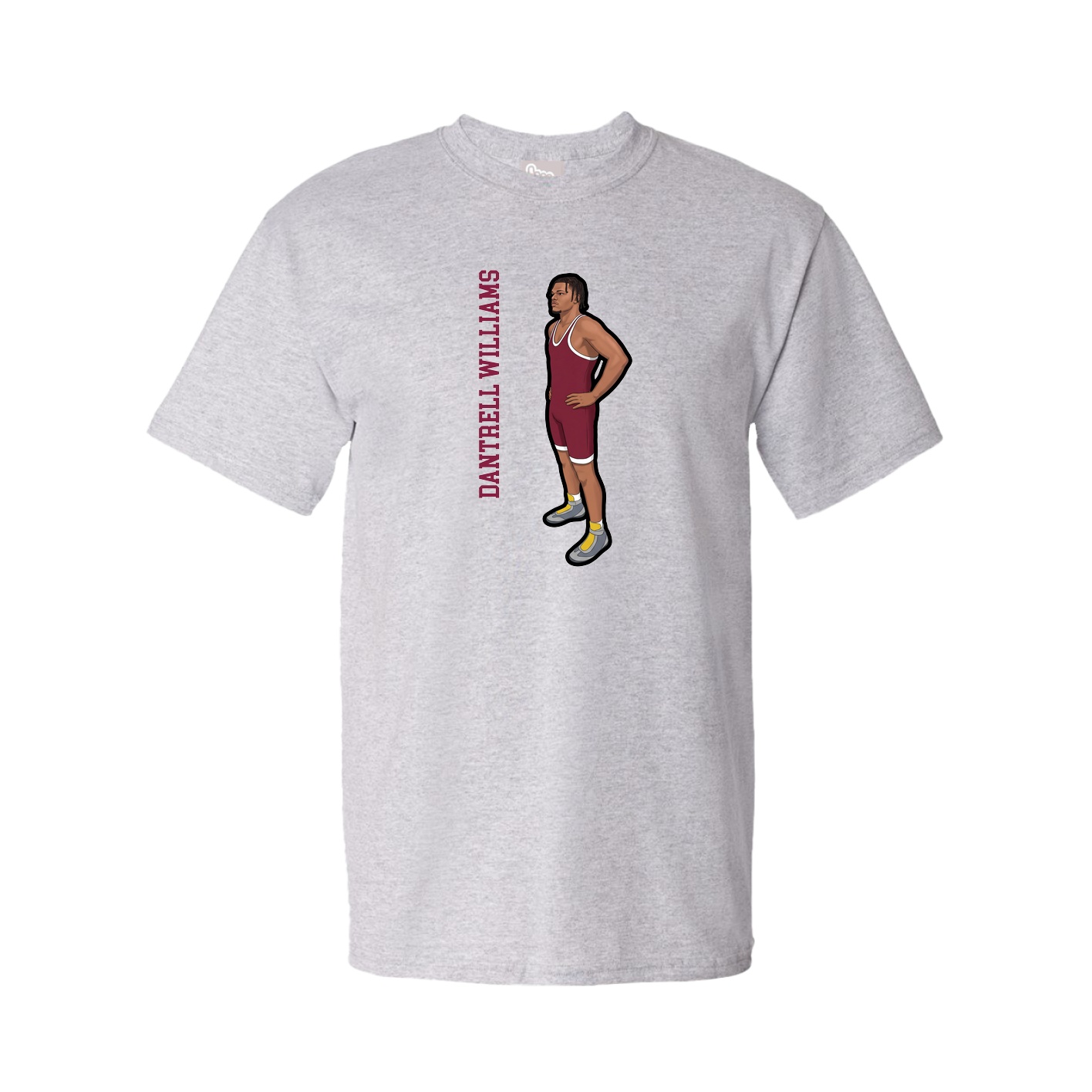 Tee — Name Vertical in Grey