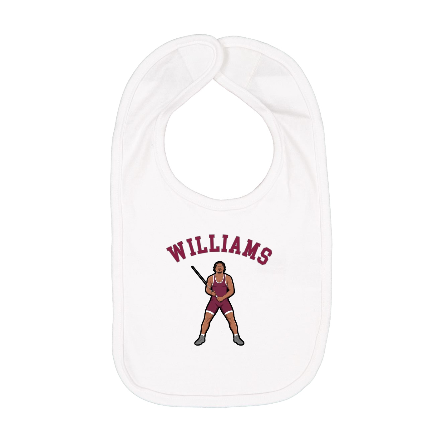 Infant Bib — Shirsey Arch in White