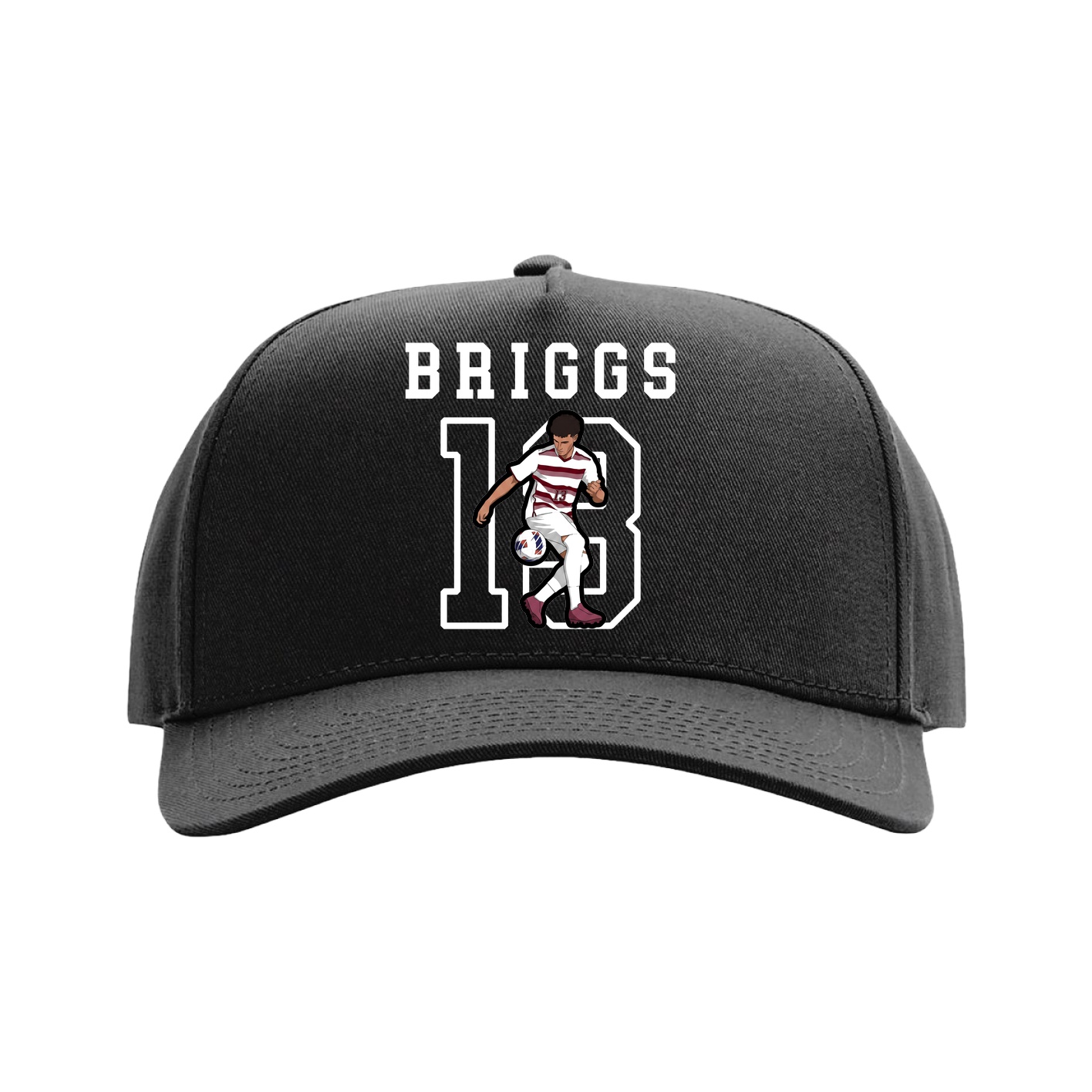Full Fabric Five-Panel Champ Cap — Shirsey in Black