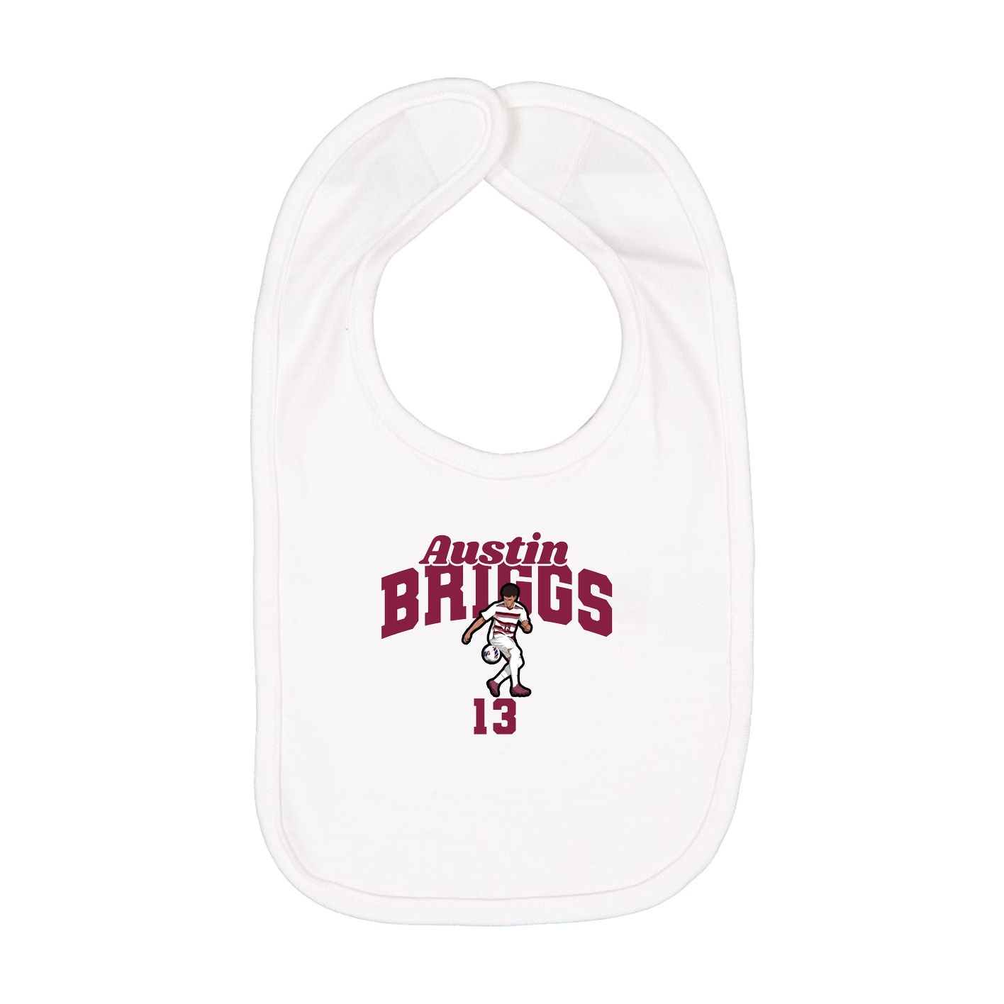 Infant Bib — Signature Arch in White