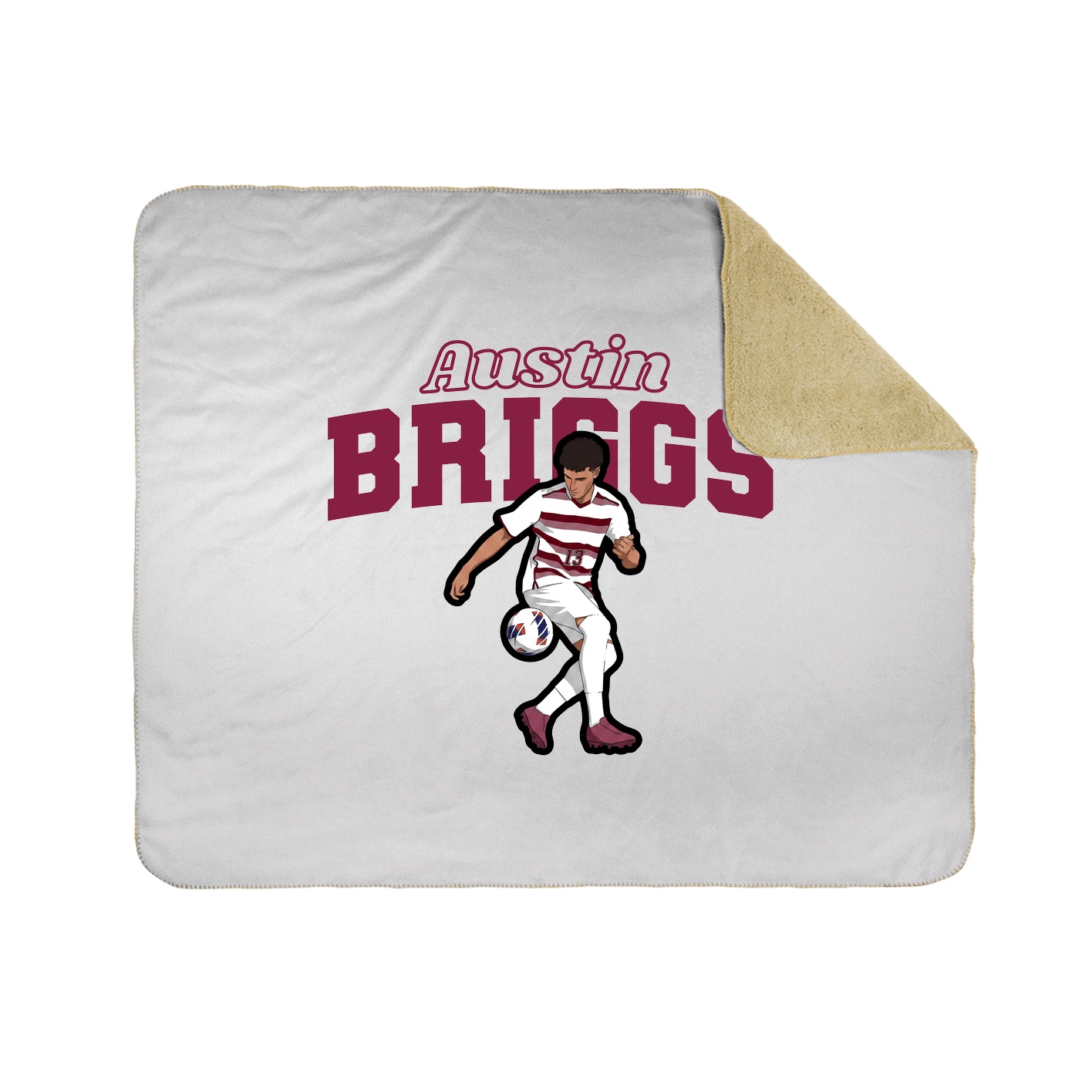Throw Blanket — Name Arch in White