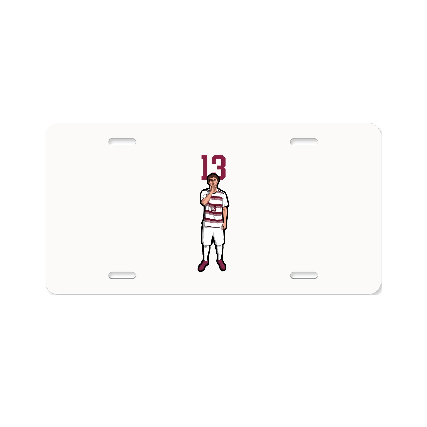 License Plate — Number Top in Classic