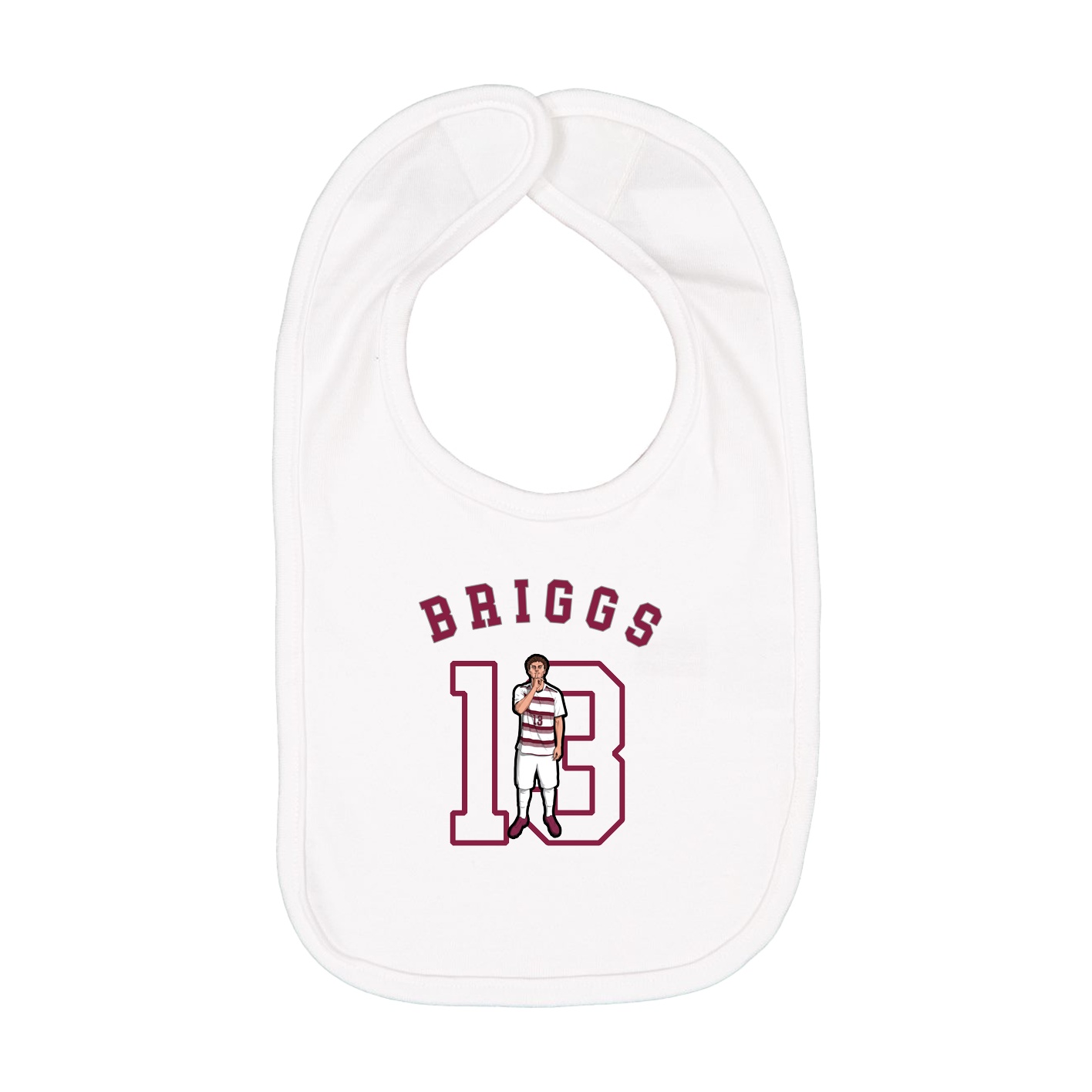 Infant Bib — Shirsey Arch in White