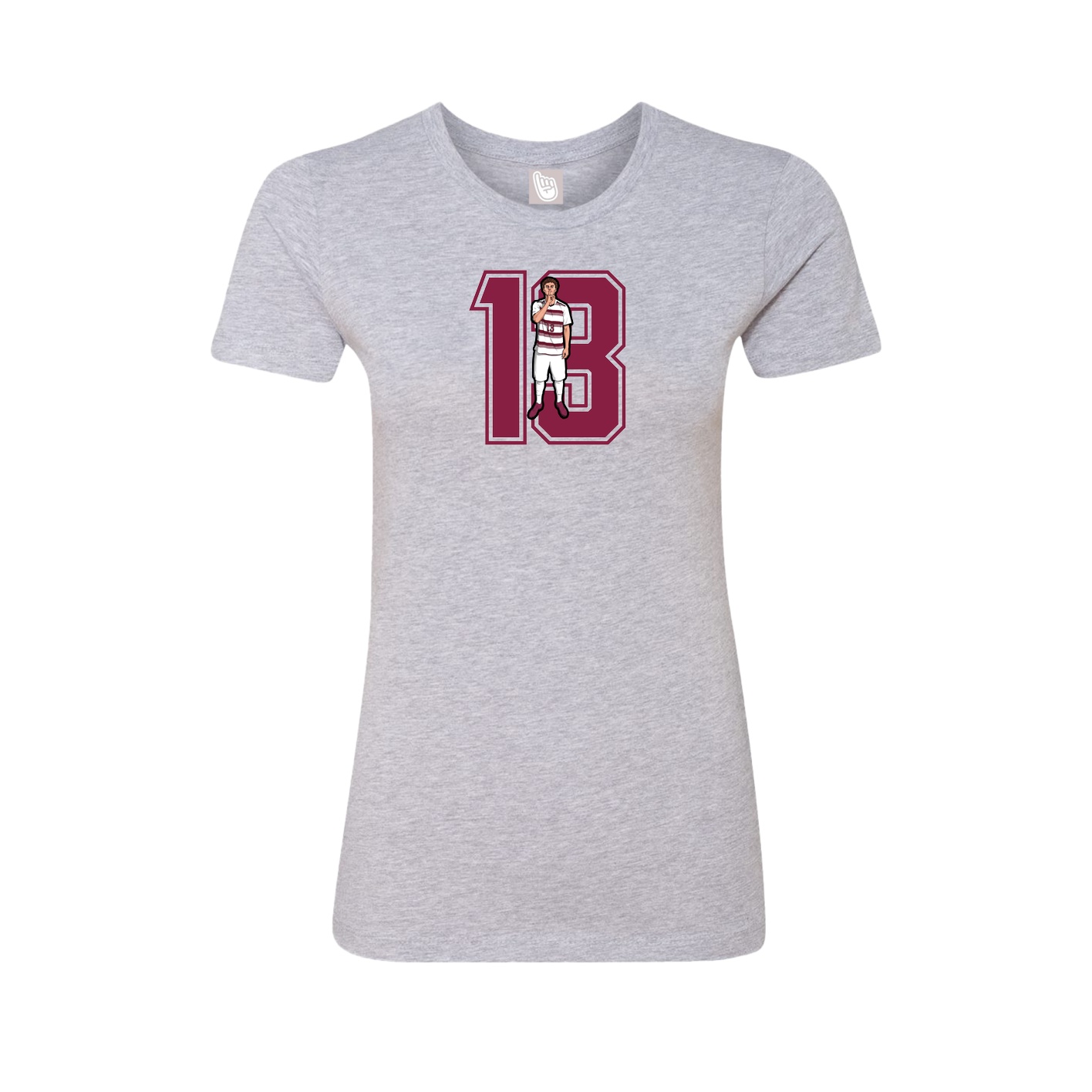 Womens Tee — Number in Grey
