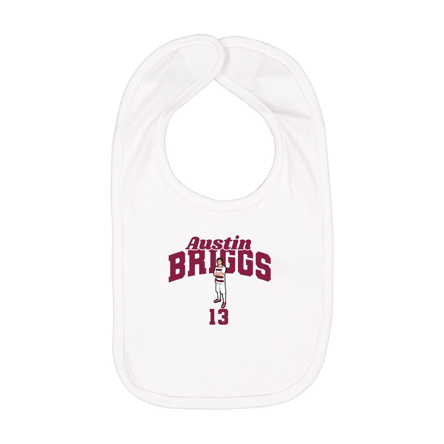 Infant Bib — Signature Arch in White