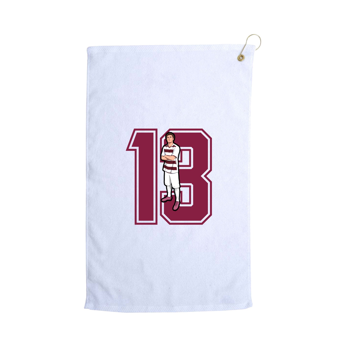 Golf Towel — Number in White