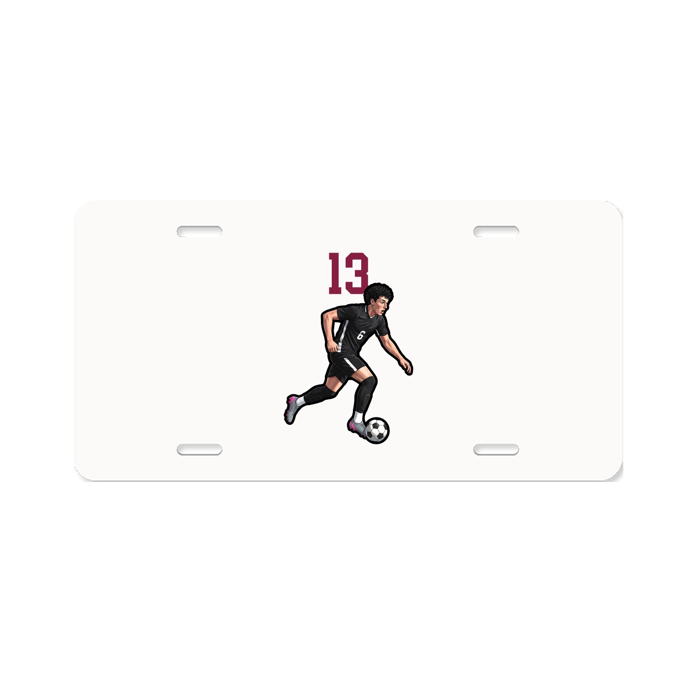 License Plate — Number Top in Classic