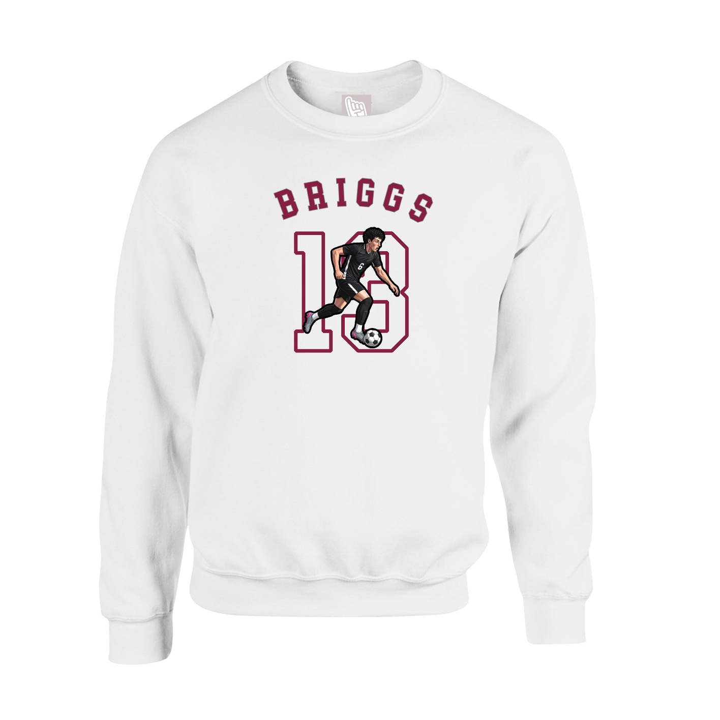 Fleece Crew — Shirsey Arch in White