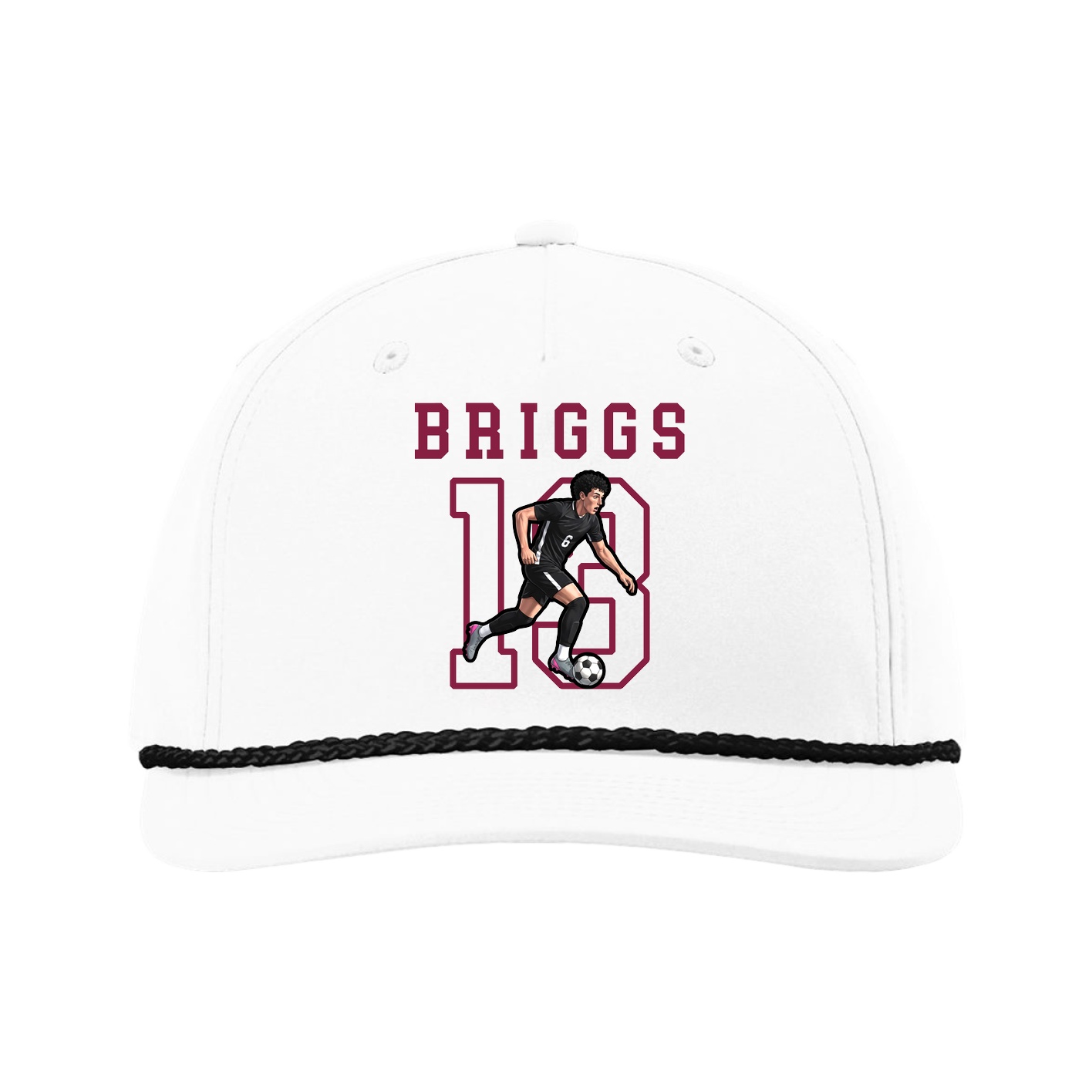 Five-Panel Classic Rope Cap — Shirsey in White