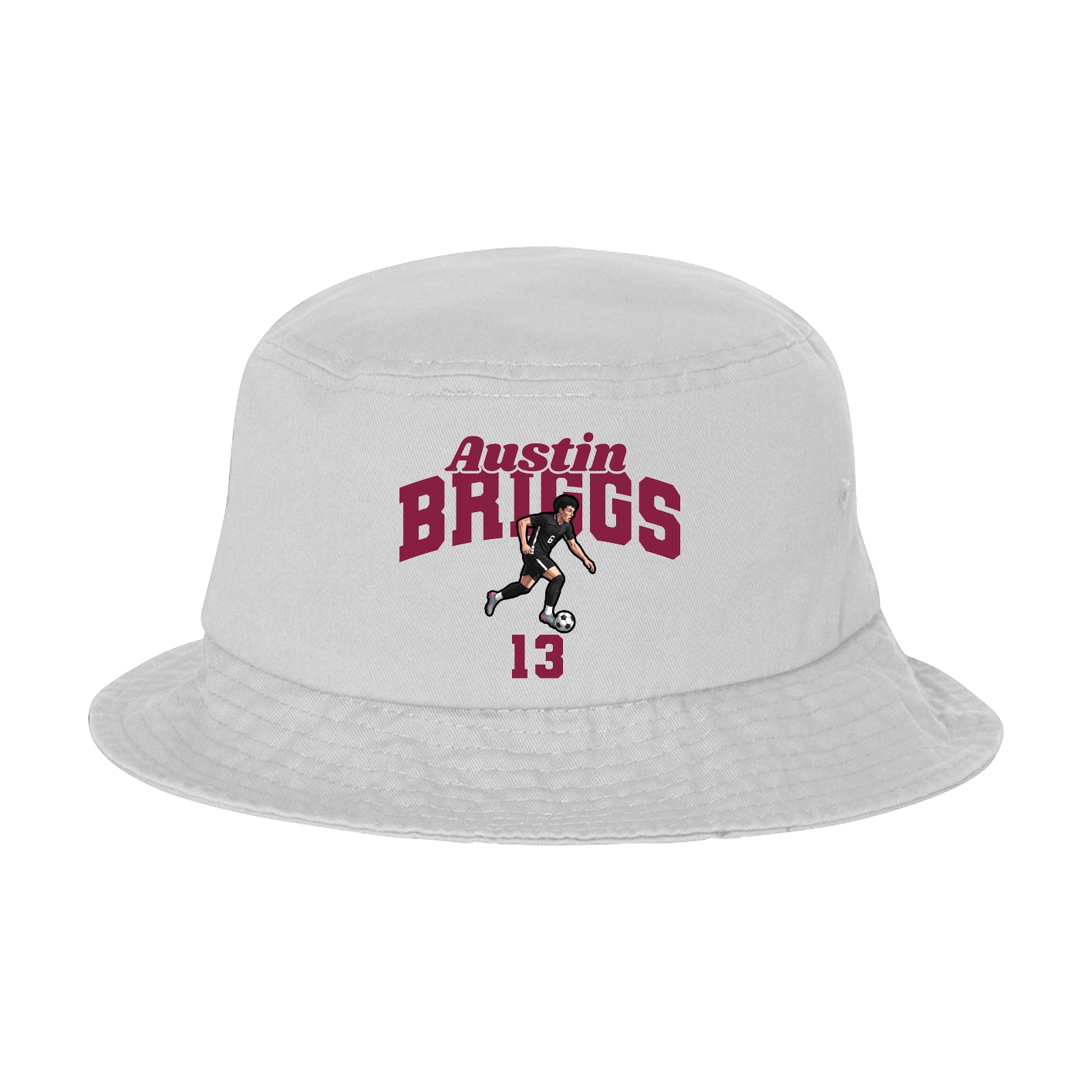 Bucket Cap — Signature Arch in White