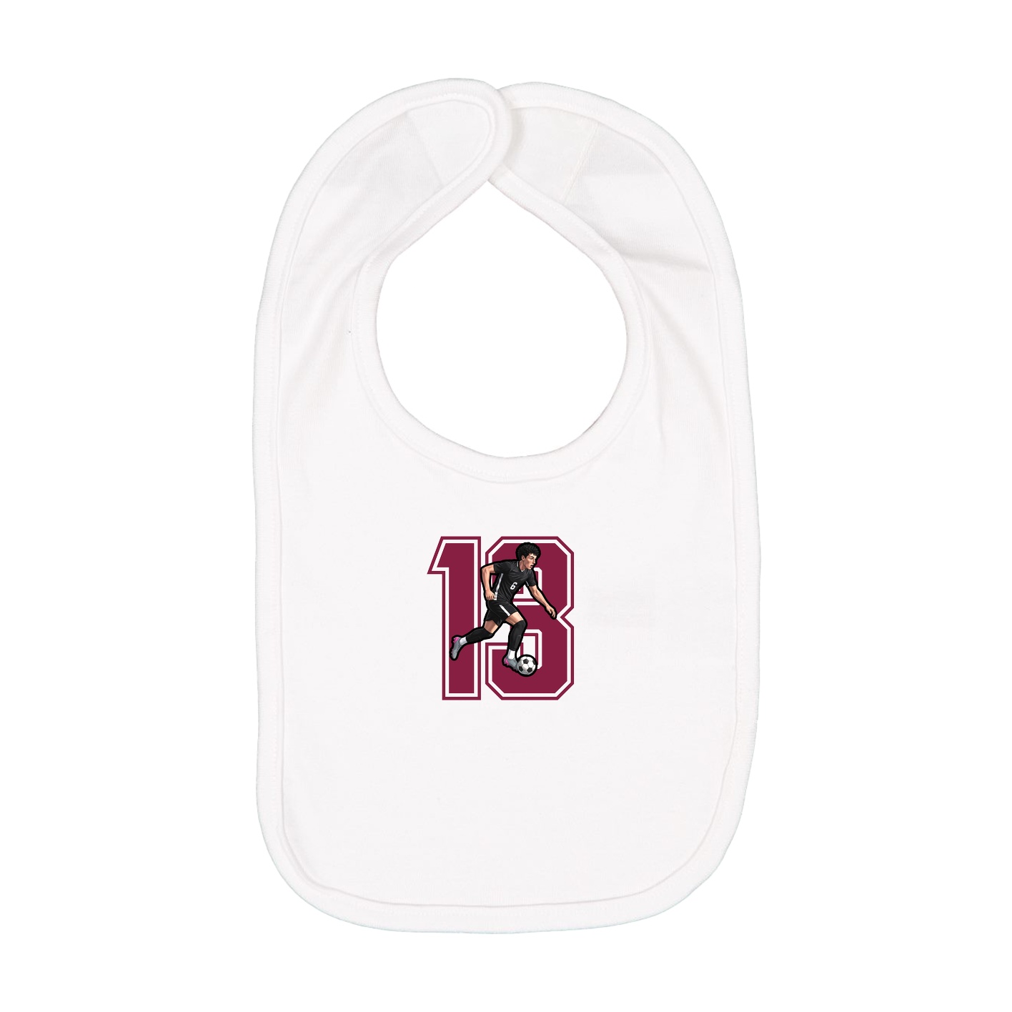 Infant Bib — Number in White