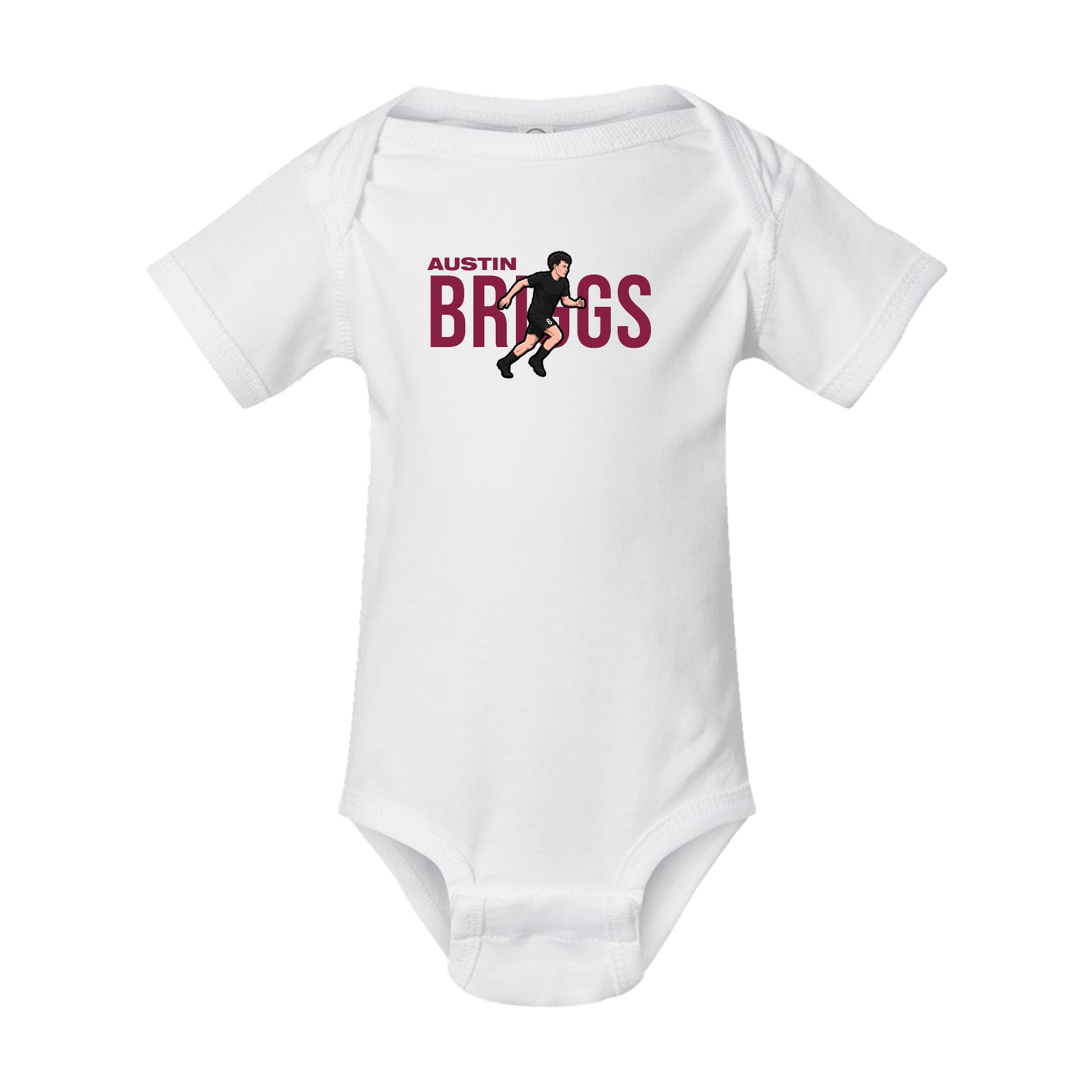Baby Onesie — Player Name in White