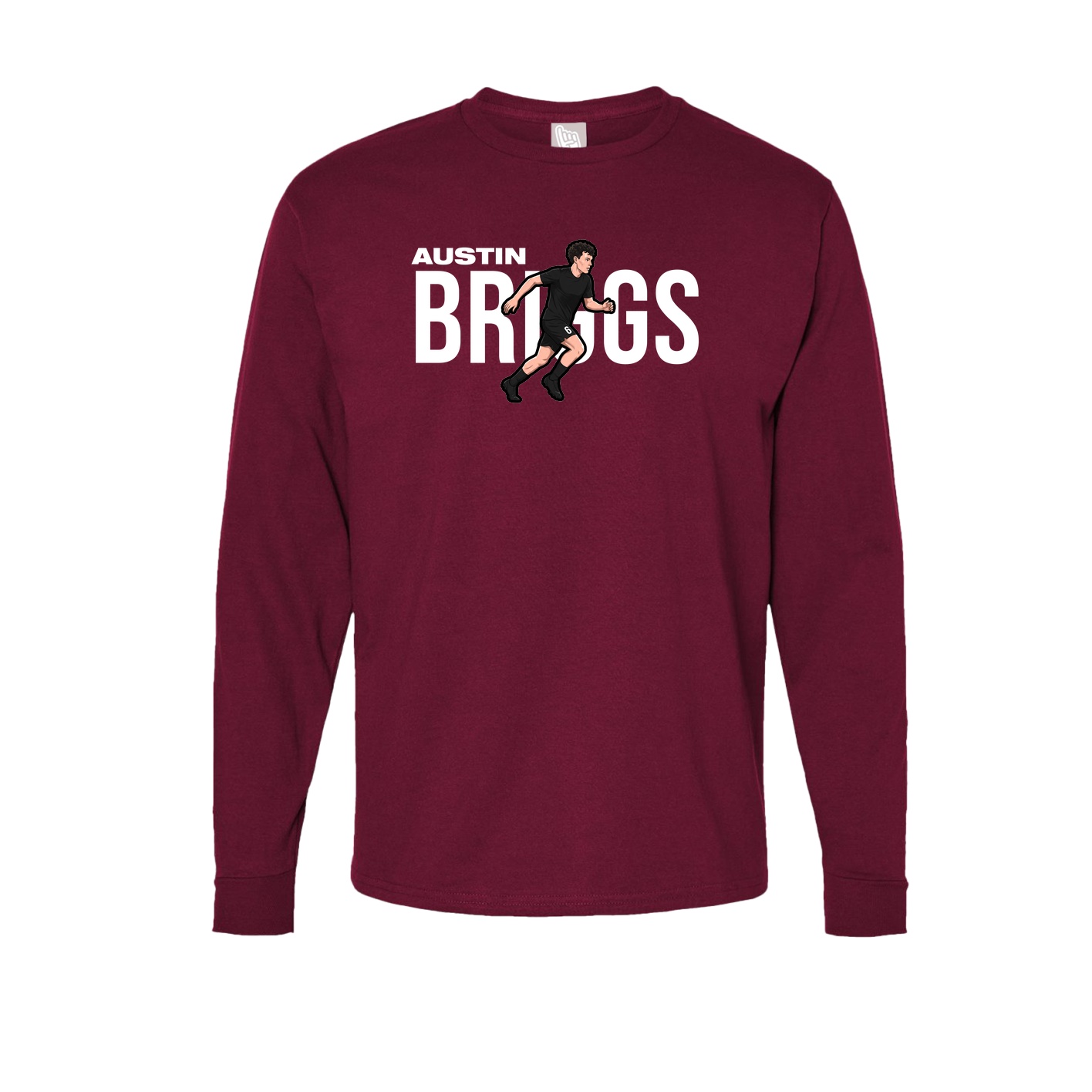 Long Sleeve Tee — Player Name in Cardinal