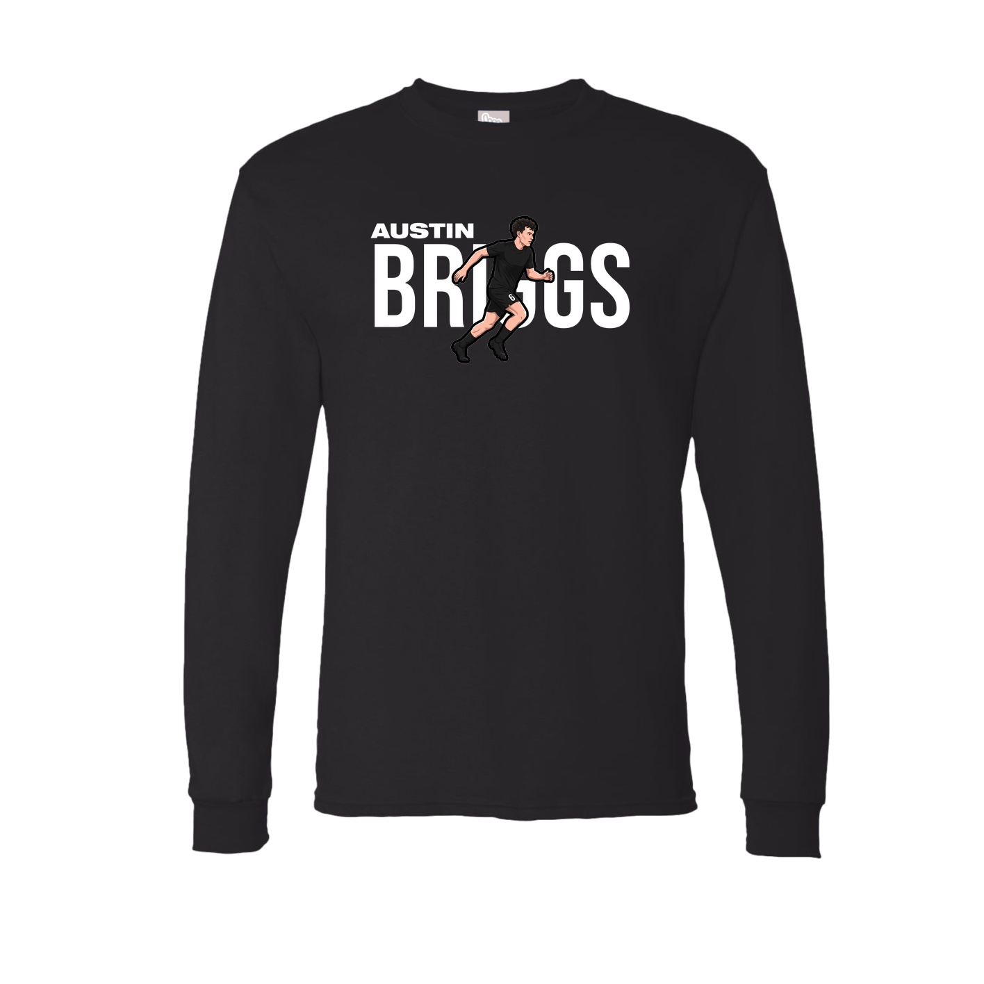 Long Sleeve Tee — Player Name in Black