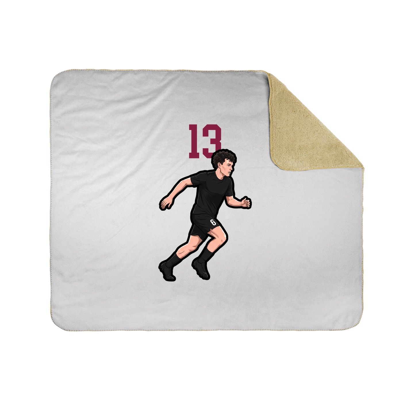 Throw Blanket — Number Top in White