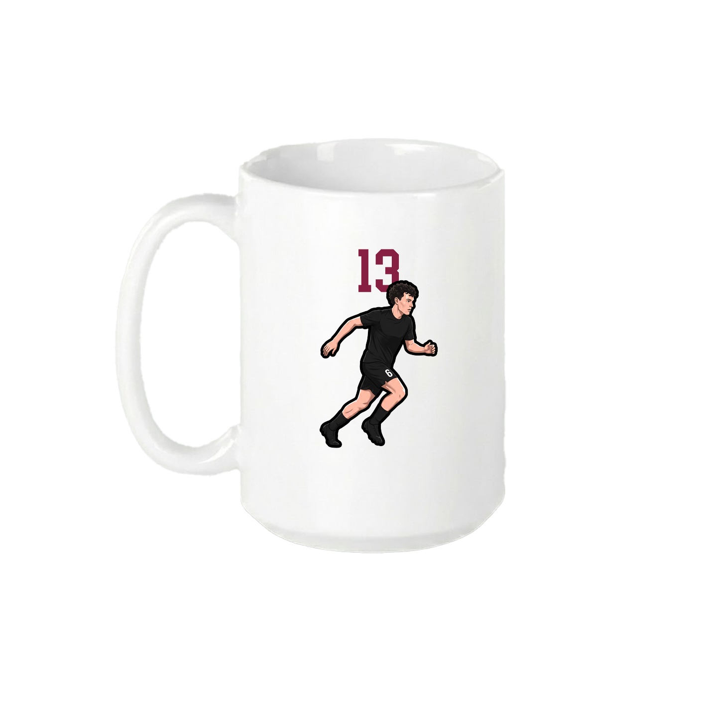 15oz Coffee Mug — Number Top in White