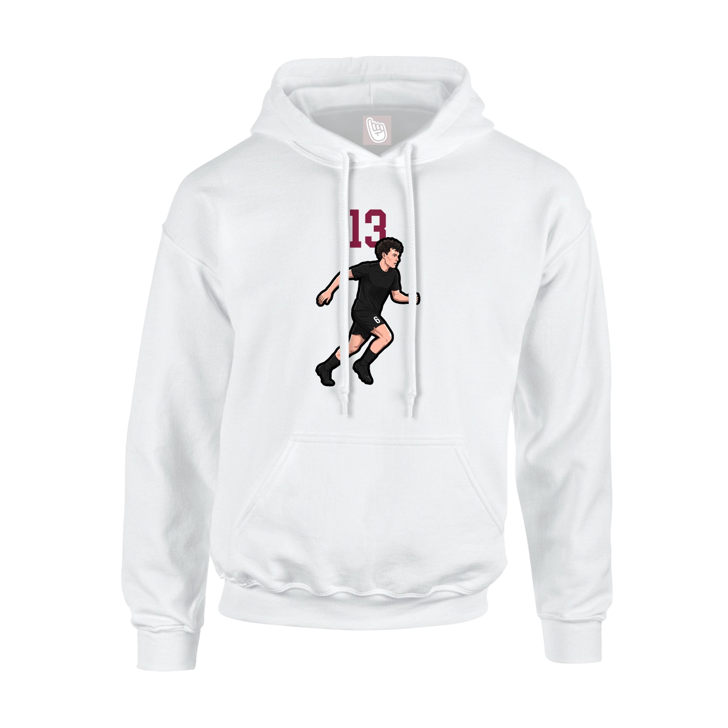 Hoodie — Number Top in White
