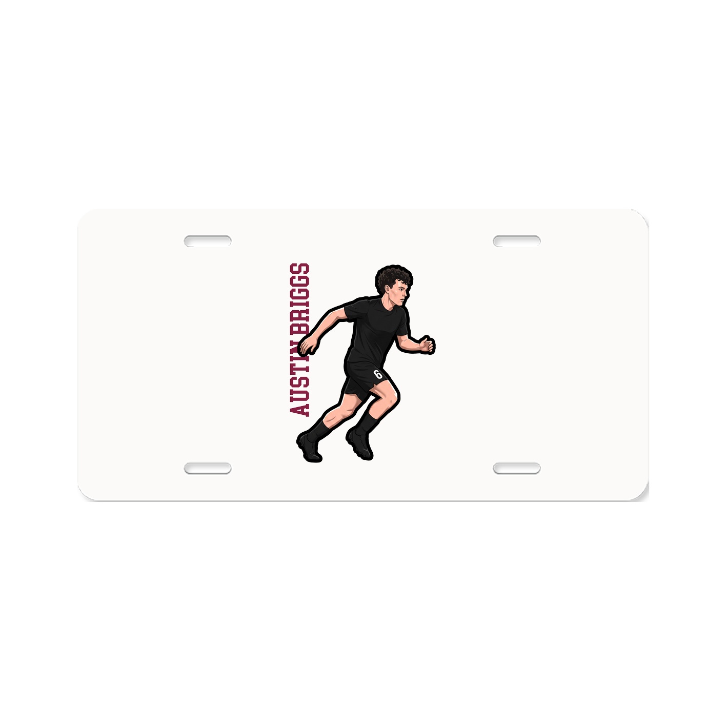 License Plate — Name Vertical in Classic