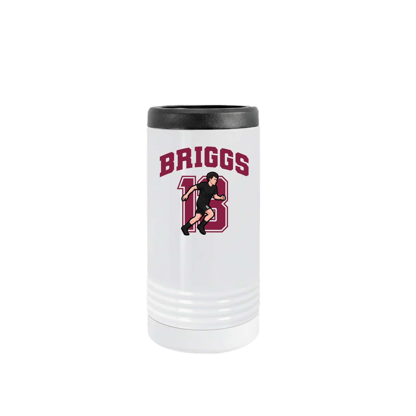 Slim Beverage Holder — Number in White