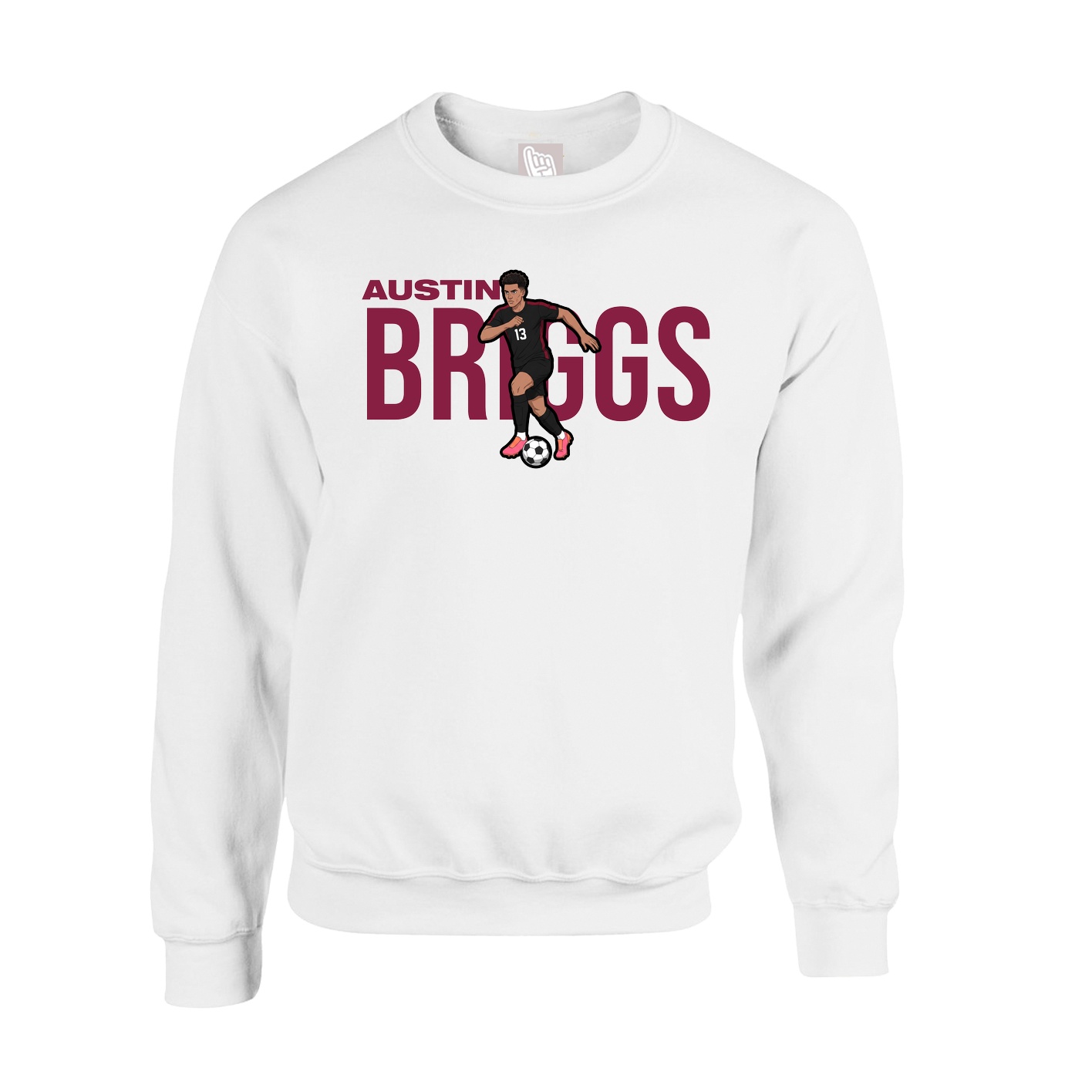 Fleece Crew — Player Name in White