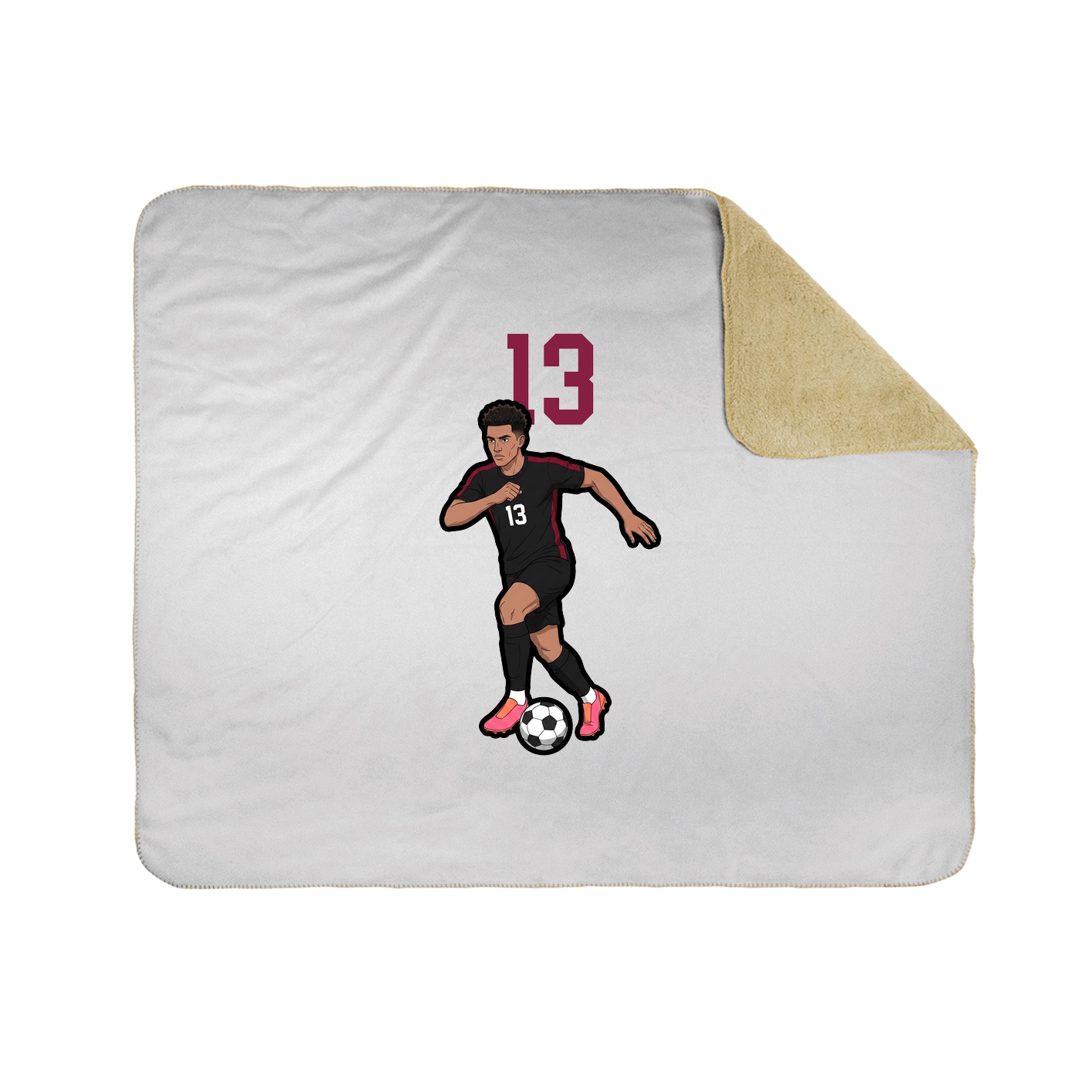 Throw Blanket — Number Top in White