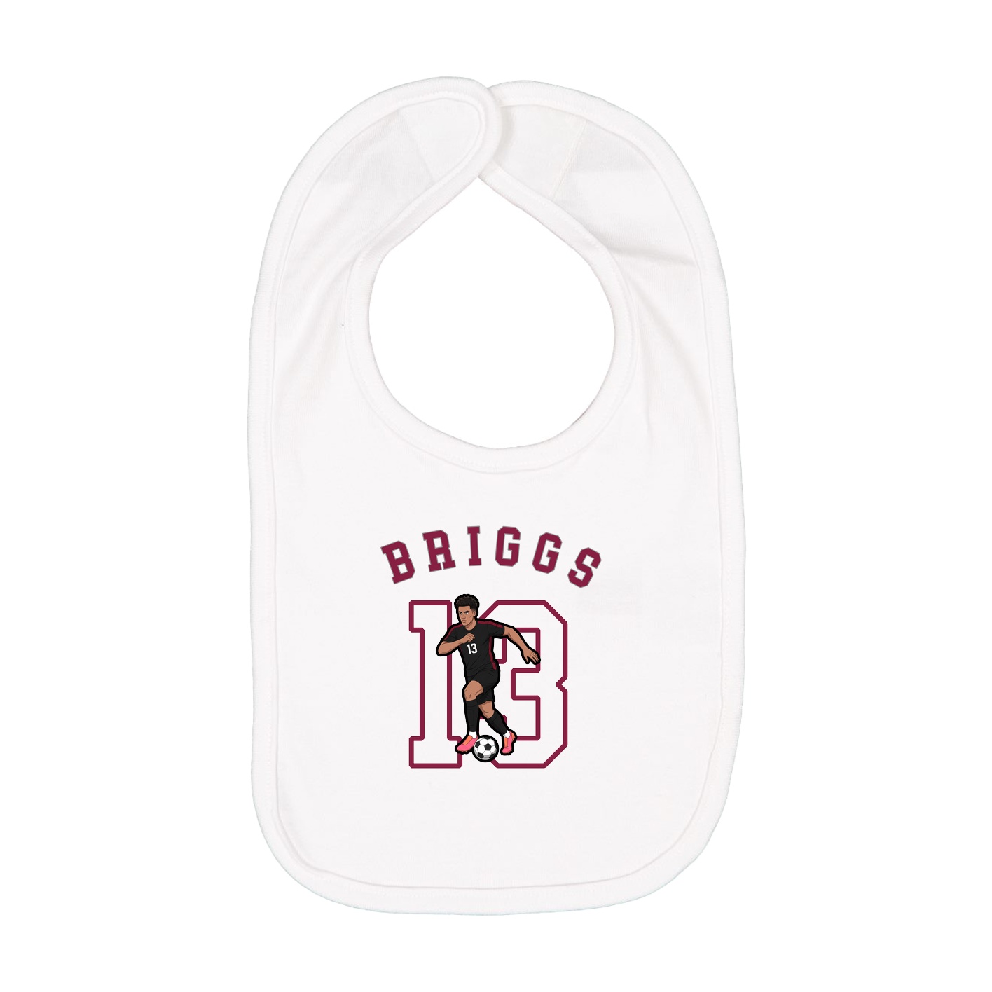 Infant Bib — Shirsey Arch in White