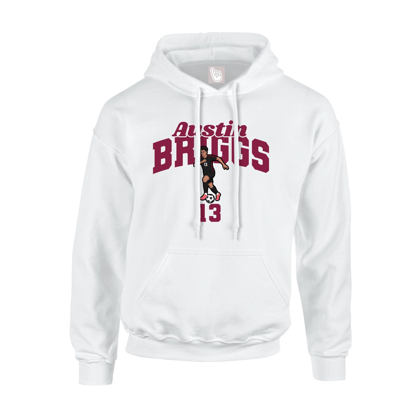 Hoodie — Signature Arch in White