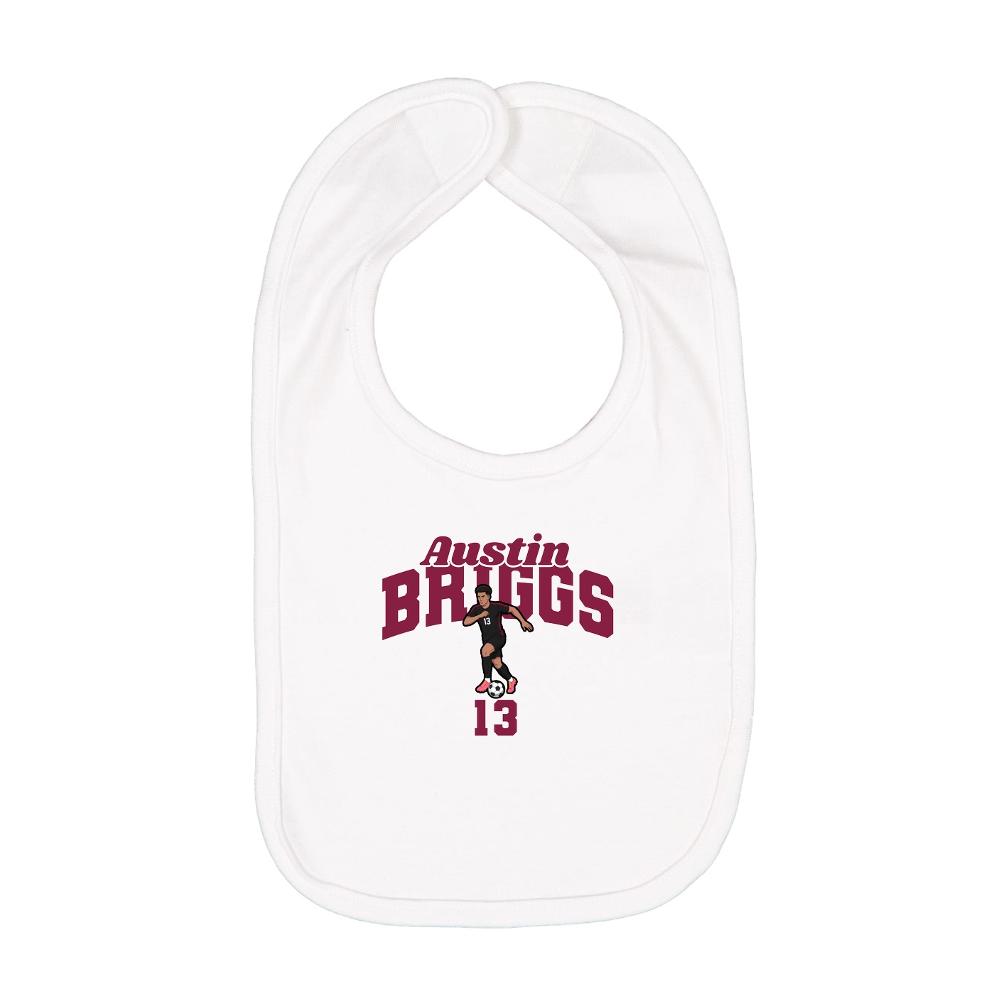 Infant Bib — Signature Arch in White