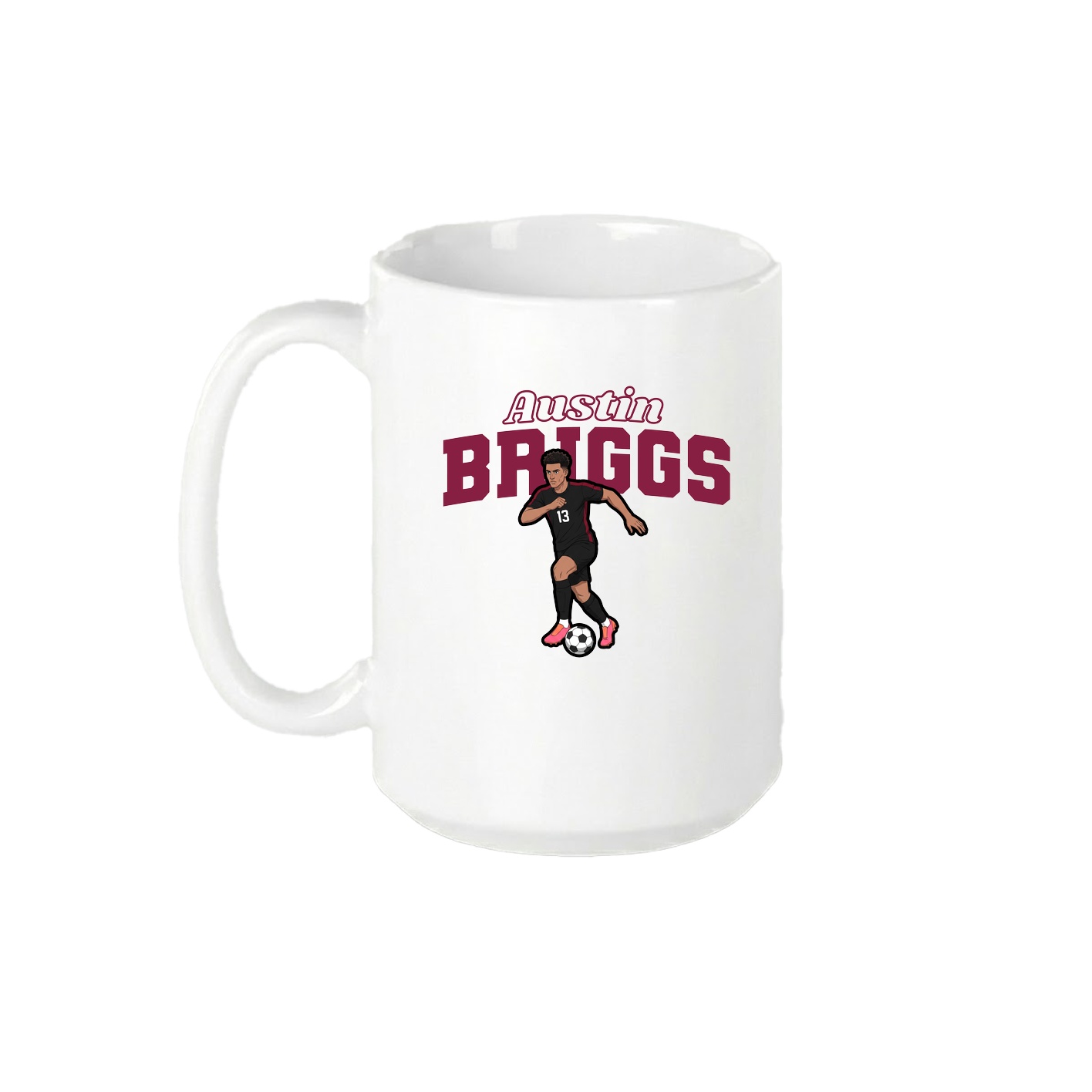 15oz Coffee Mug — Name Arch in White