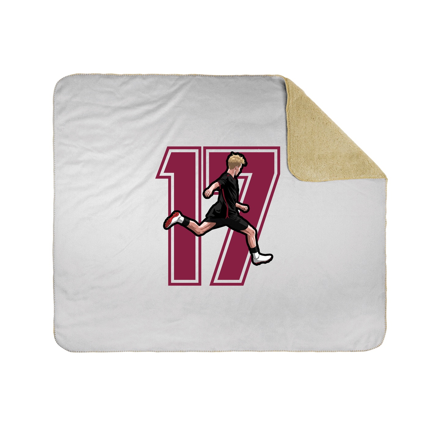 Throw Blanket — Number in White