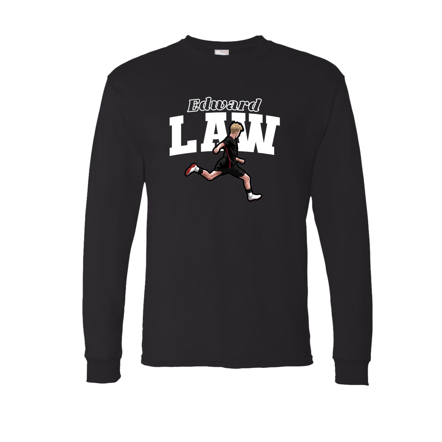 Long Sleeve Tee — Name Arch in Black