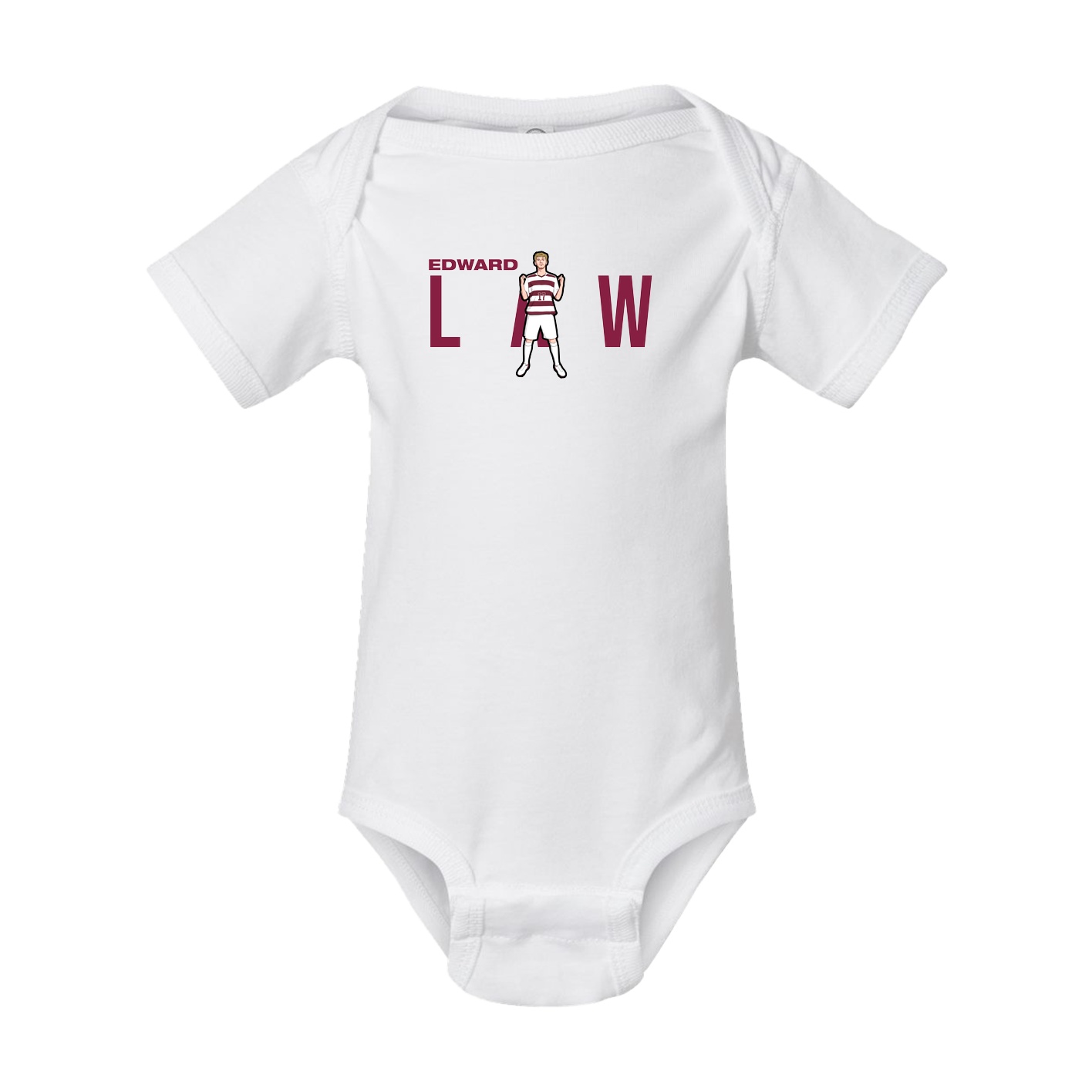 Baby Onesie — Player Name in White