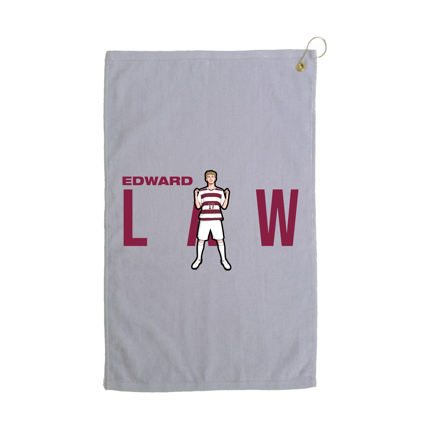 Golf Towel — Player Name in Grey