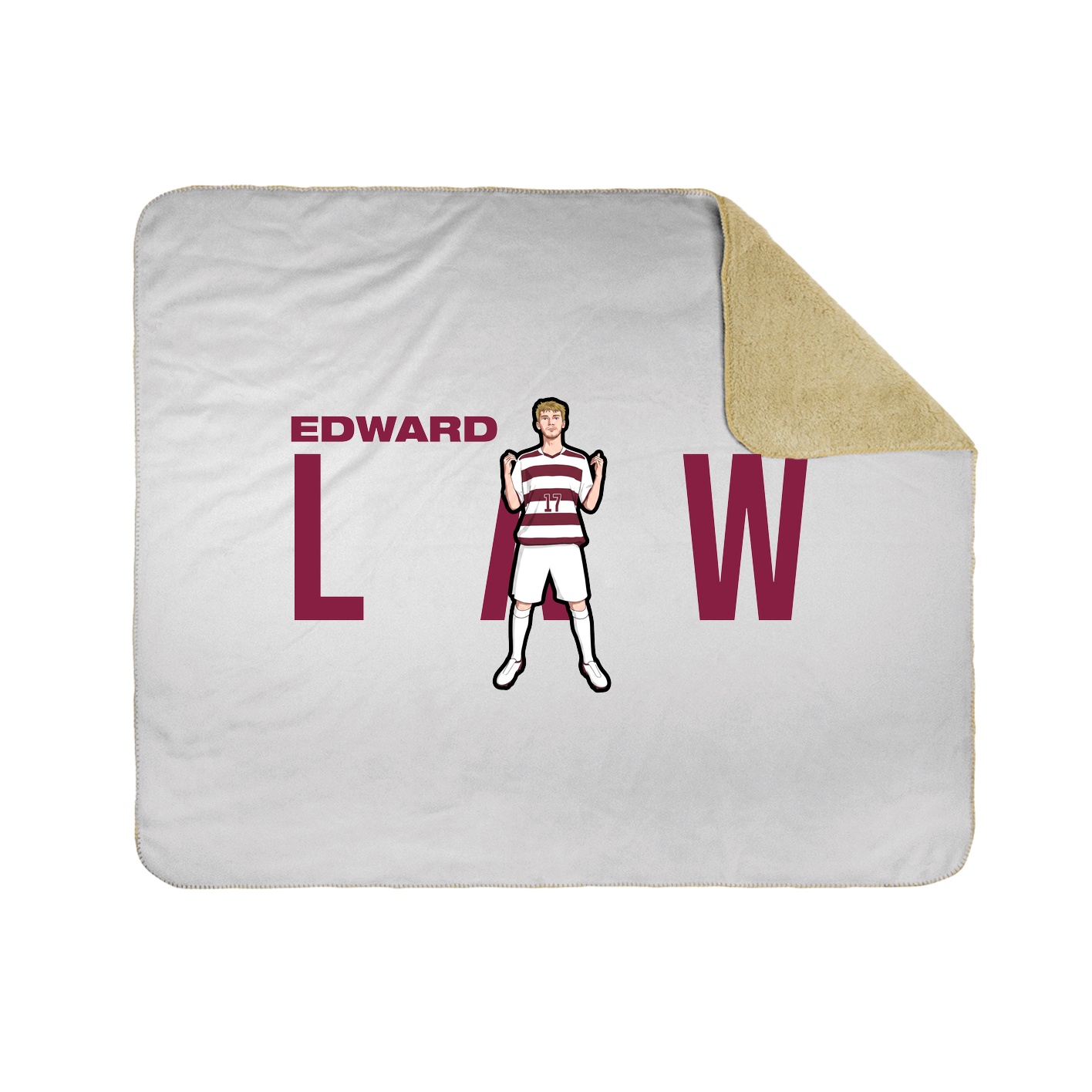 Throw Blanket — Player Name in White