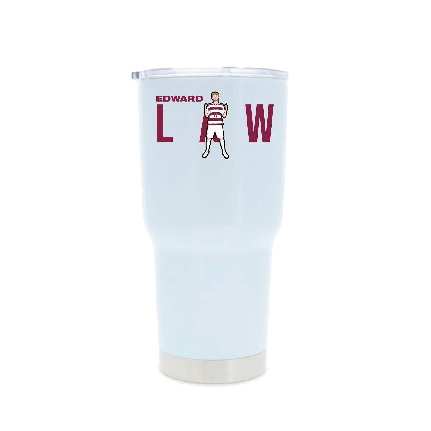 30oz Stainless Steel Tumbler — Player Name in White