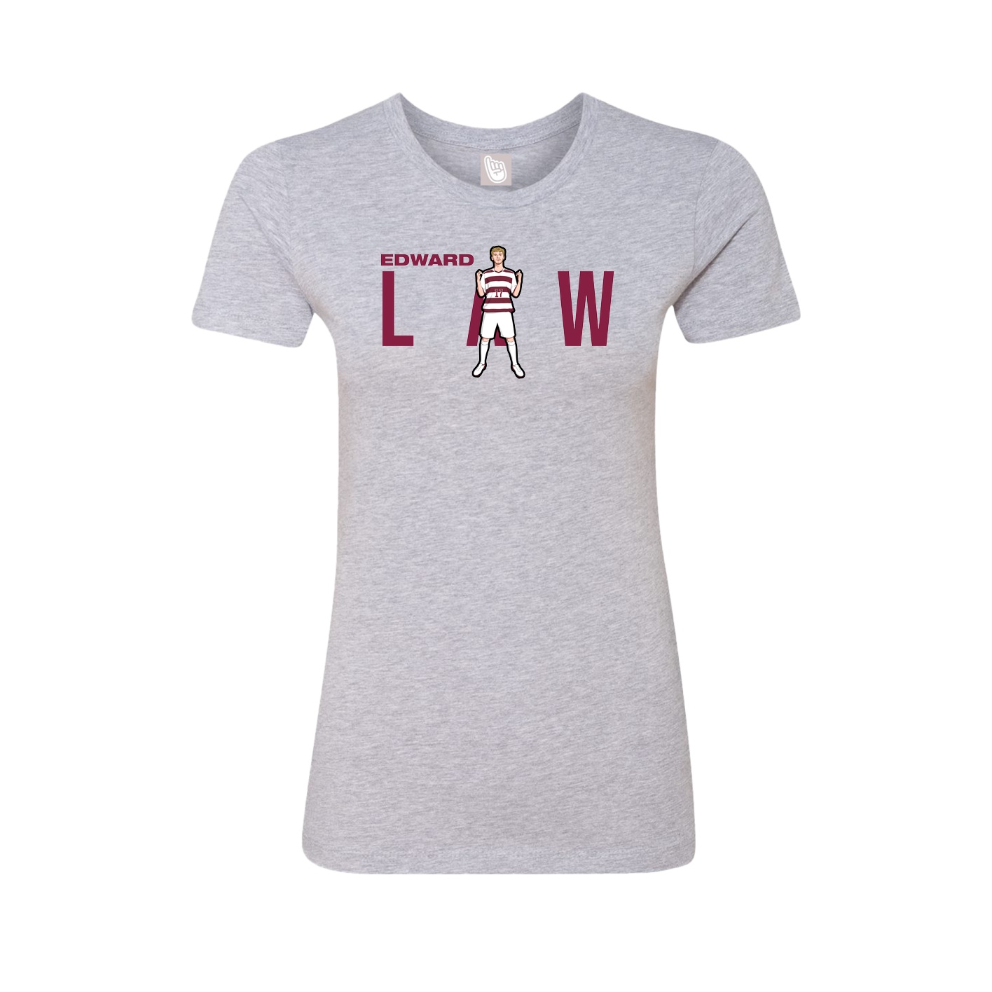 Womens Tee — Player Name in Grey