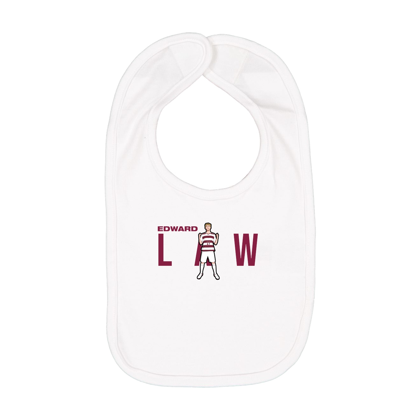Infant Bib — Player Name in White
