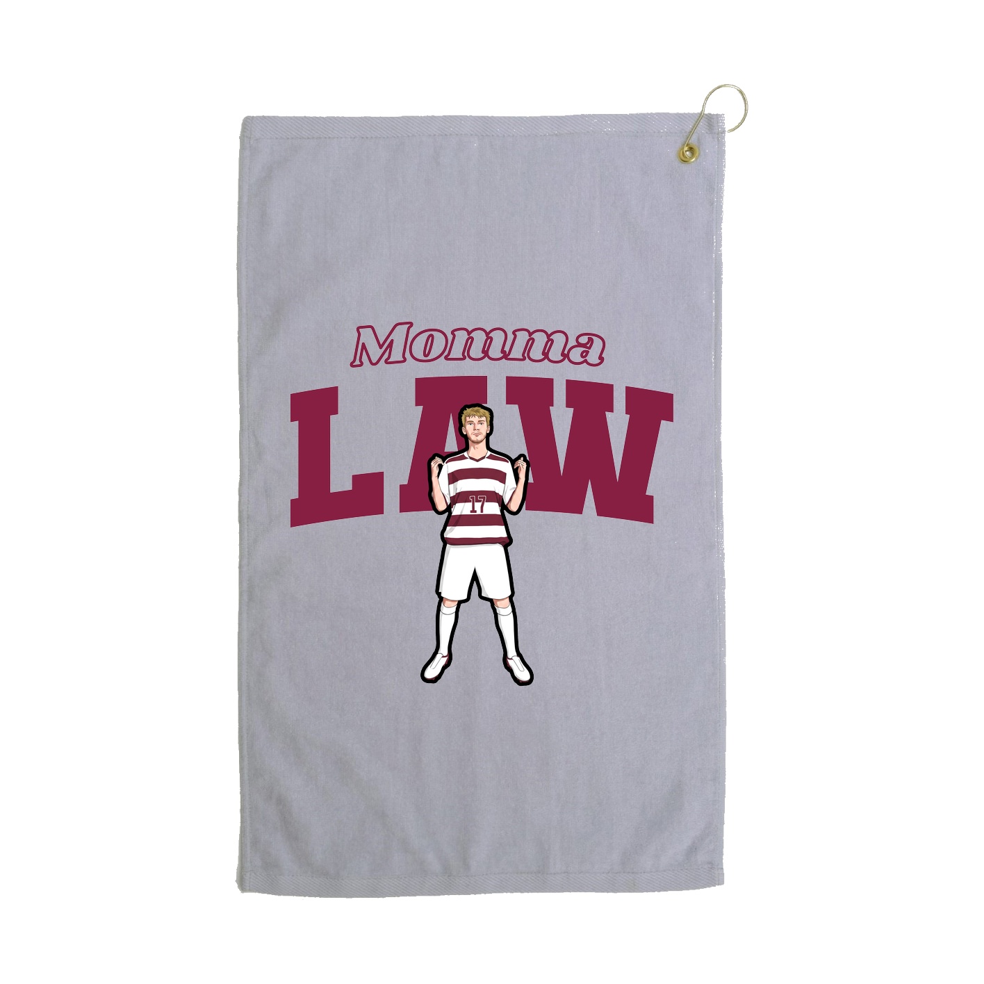 Golf Towel — Mothers Day Block in Grey