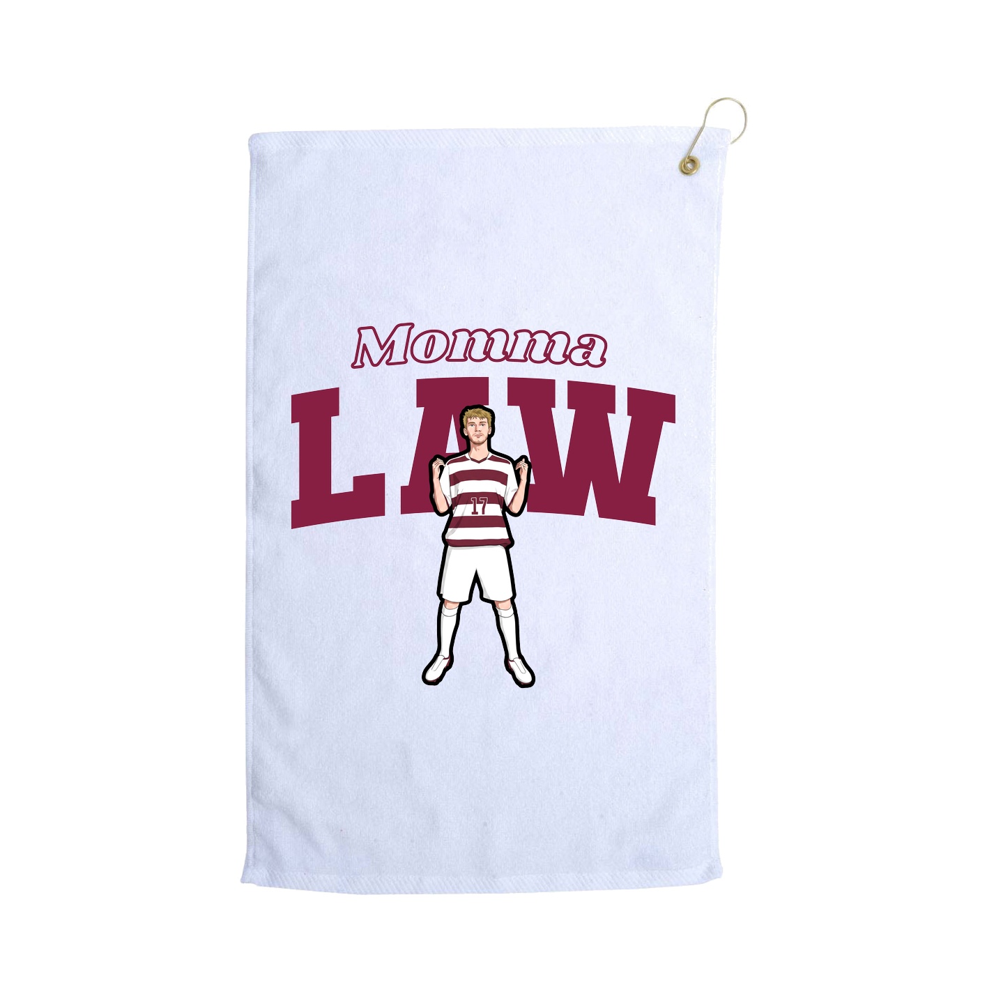 Golf Towel — Mothers Day Block in White