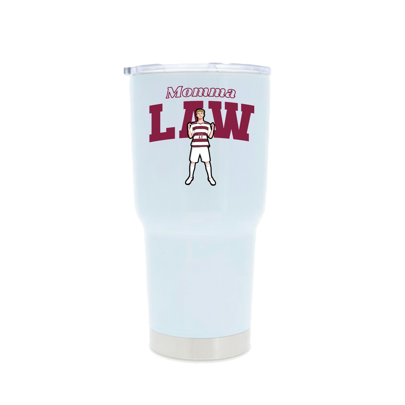 30oz Stainless Steel Tumbler — Mothers Day Block in White