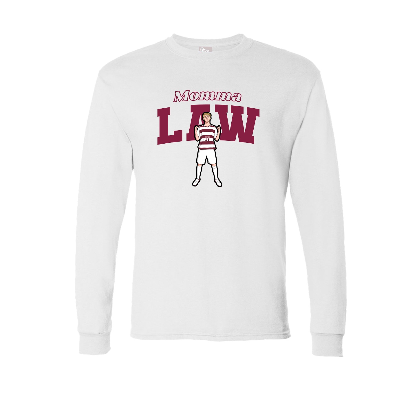 Long Sleeve Tee — Mothers Day Block in White