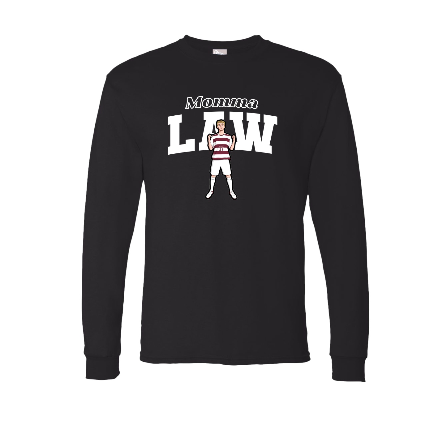 Long Sleeve Tee — Mothers Day Block in Black