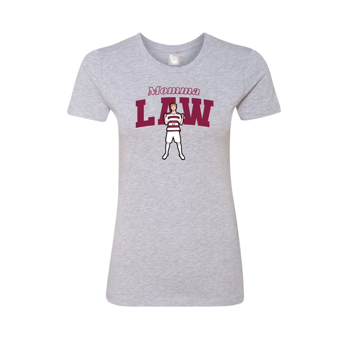 Womens Tee — Mothers Day Block in Grey