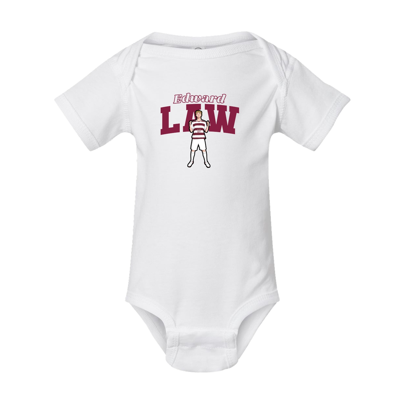 Baby Onesie — Name Arch in White