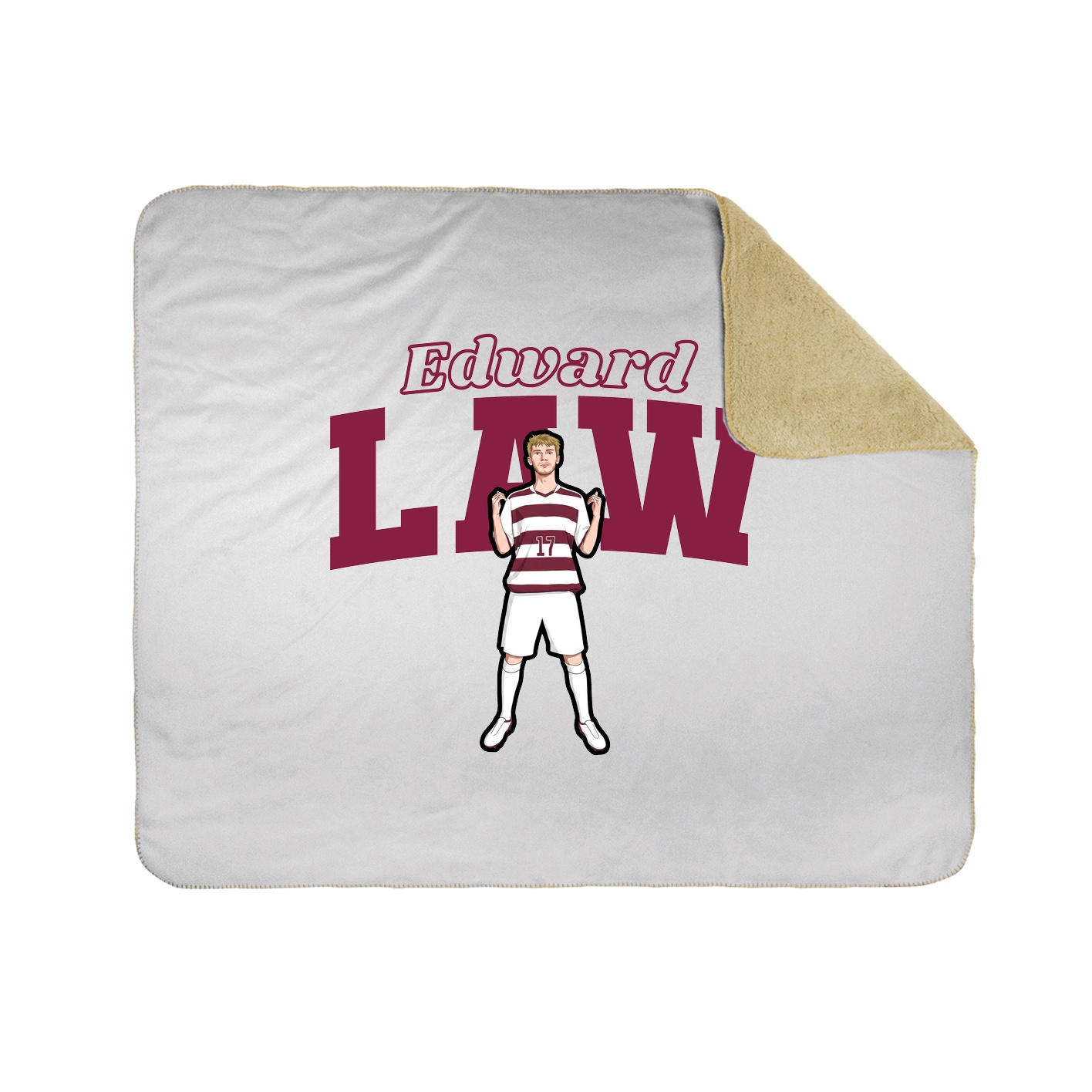 Throw Blanket — Name Arch in White