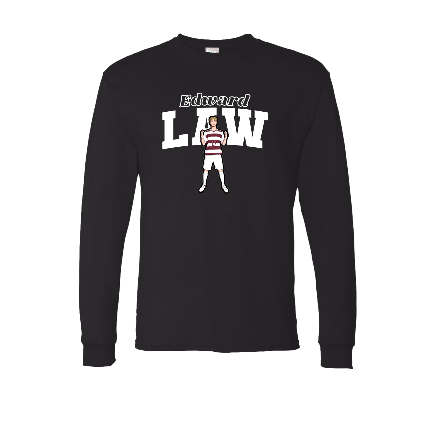 Long Sleeve Tee — Name Arch in Black