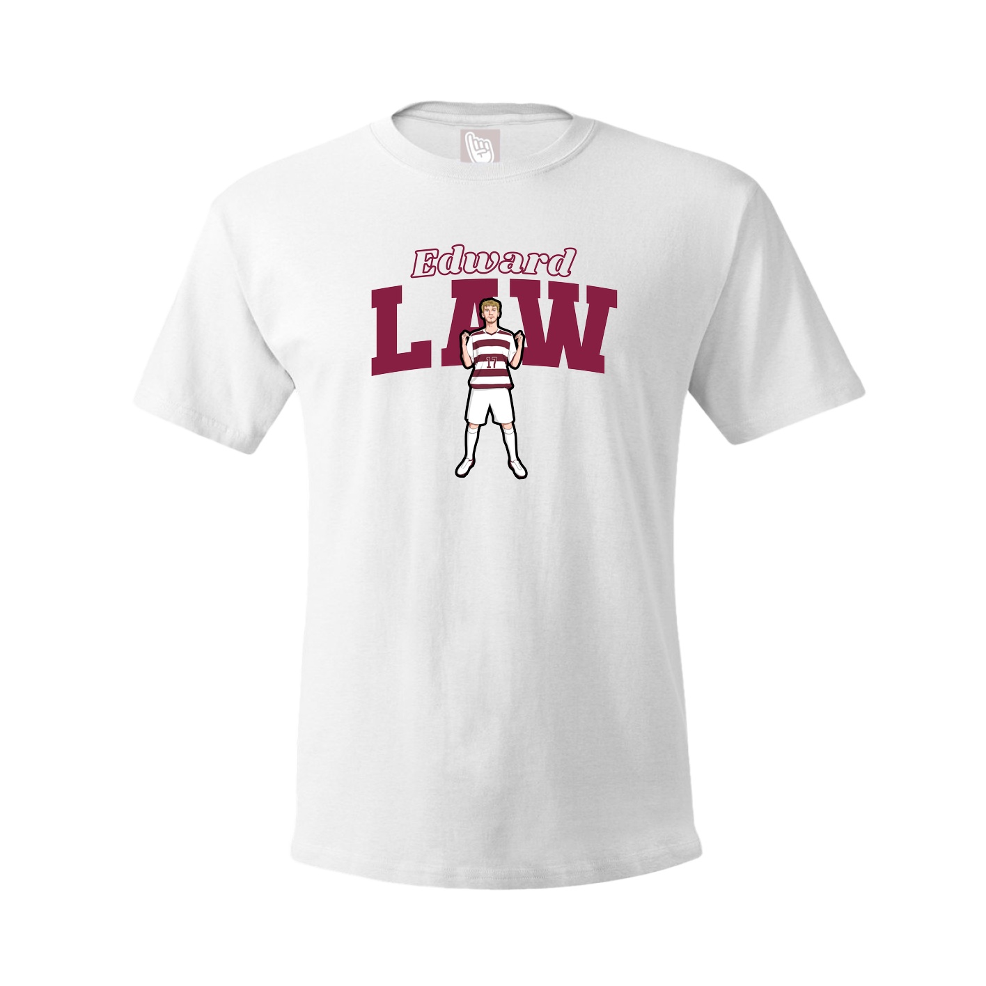 Youth Tee — Name Arch in White